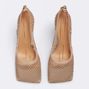Never Worn Bottega Veneta Mesh and Leather Heels Size 38.5 (US 8)